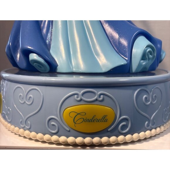 Disney Cinderella Coin Bank Musical Lighted Rotating Figurine 11" - Picture 2 of 11